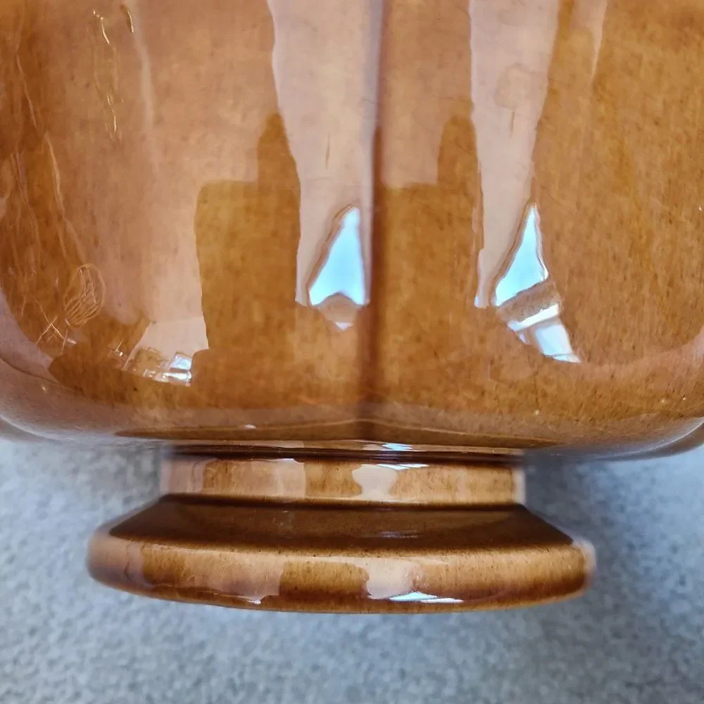 Vintage Haeger #216 Scalloped Planter Floral Petal Ceramic Glazed Pottery